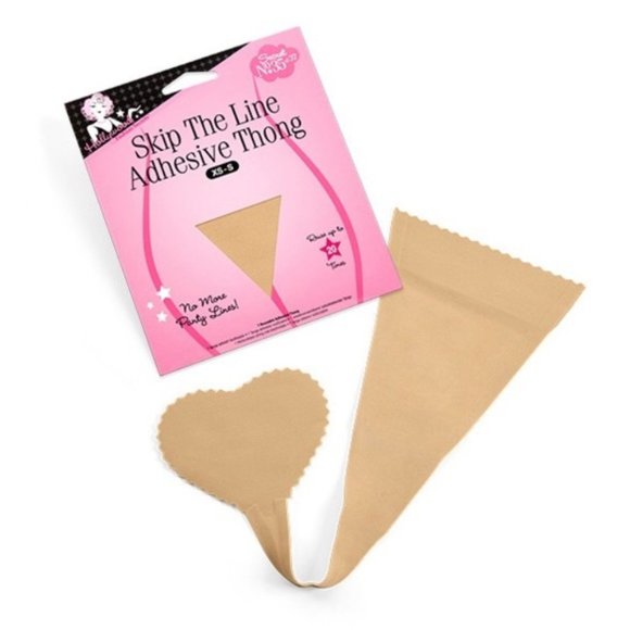 2 -Hollywood Fashion Skip The Line Adhesive Thong - Picture 1 of 4